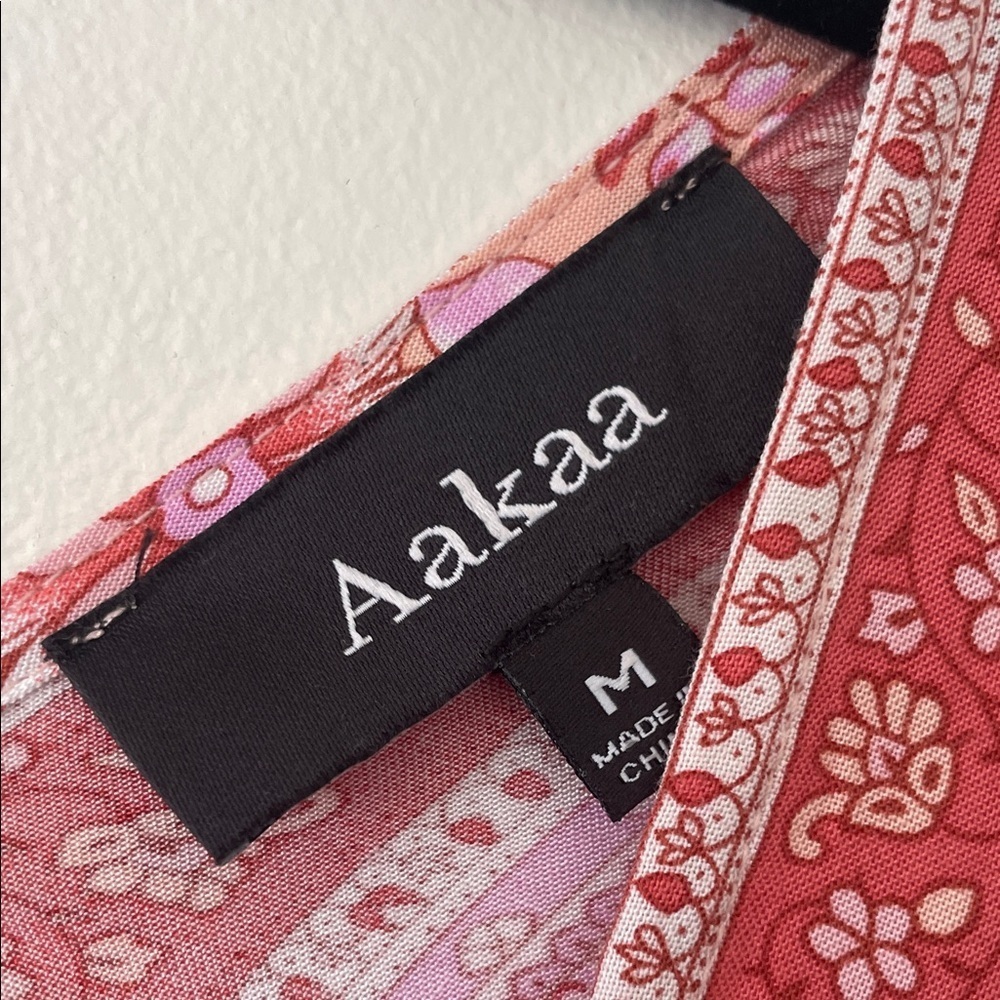 AAKAA|Boho Floral Festival Babydoll Dress withTassel Tie|Medium|GUC minor flaws* - Picture 7 of 8